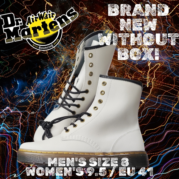 Dr. Martens White Zavala Combat Boots - Picture 5 of 8